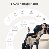 Real Relax 2024 Dual Core S Track Full Body Zero Gravity Massage Chair Recliner with App Control, Black
