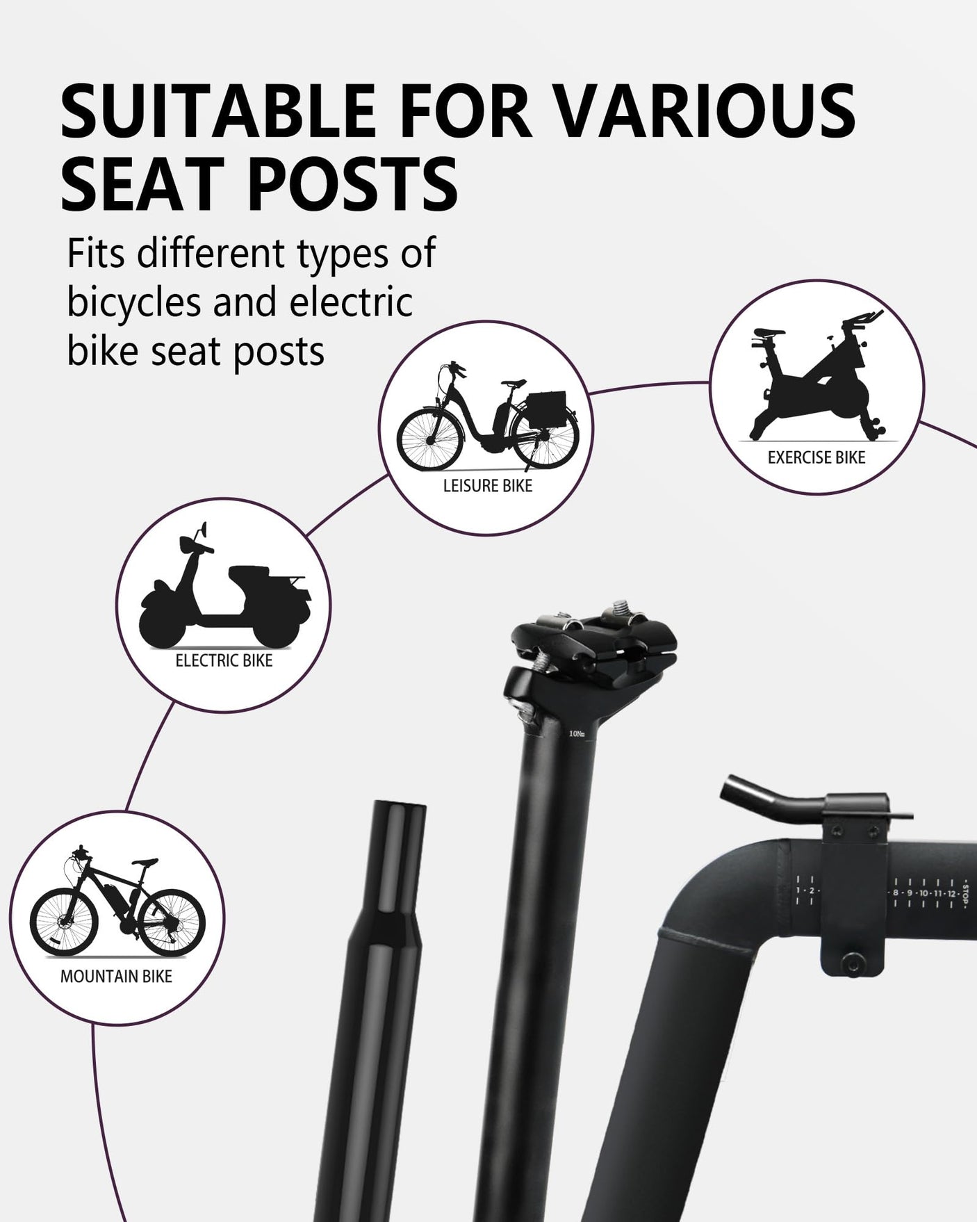 YLG Oversized Comfort Bike Seat Comfortable Replacement Bike Saddle Memory Foam Soft Bike Saddle Waterproof Universal Fit Bicycle Seat for Women Men