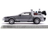 Jada Back to The Future Part II 1:24 Time Machine Die-cast Car Light Up Feature, Toys for Kids and Adults