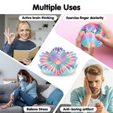 Gear Ball 3D Printed Cube Fidget Toy,Gear Sphere Fidget Toys,Sensory Toys for Stress and Anxiety Relief, Desk Toy Fidget Spinners,Stocking Stuffers for Adults & Kids Gift(Blue Green, 3.1 Inch)