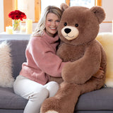Vermont Teddy Bear Giant Elephant Stuffed Animal - 6 Foot Big Stuffed Elephant Plush from Giant Cuddle Collection - Collectible Plushies for Kids & Adults | Crafted in The USA