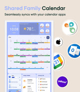 Cozyla 32 Inch Digital Calendar Wall Touch Screen Chore Chart To Do List Notepad Electronic Smart Calendar Digital for Family Meal Planner Support All App Via App Store Android Tablet Wall Mount Black