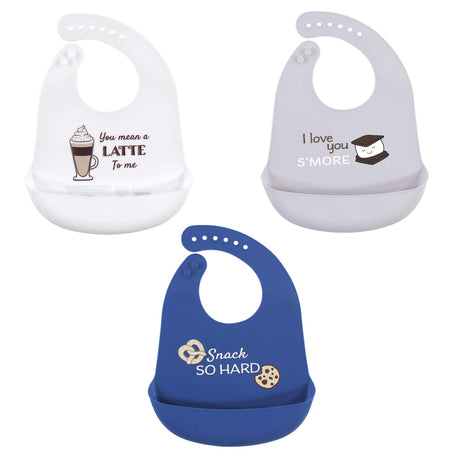 Hudson Baby Unisex Baby Silicone Bibs, Perfect Gentlemen, One Size