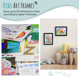 Golden State Art, 10x12.5 Kids Art Frames, Front-Opening Picture Frame Great for Kids Drawings, Artworks, Children Art Projects, Schoolwork, Home or Office (Walnut Set of 2)