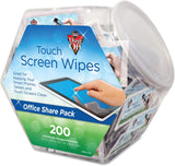 Falcon Dust-Off Touch Screen Wipes, Office Share Pack, 200/Pack (DMHJ)