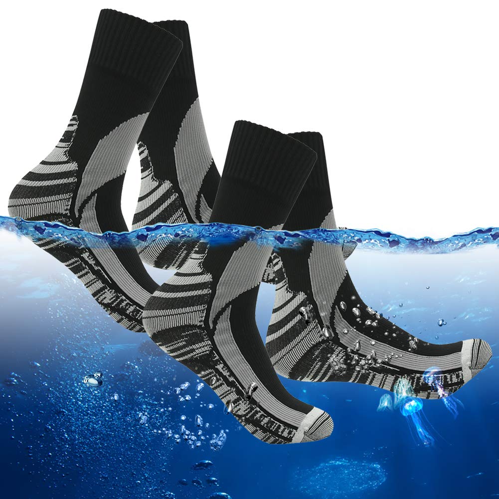 RANDY SUN Waterproof Socks, Unisex Hiking Wading Trail Running Kayaking Crew Socks