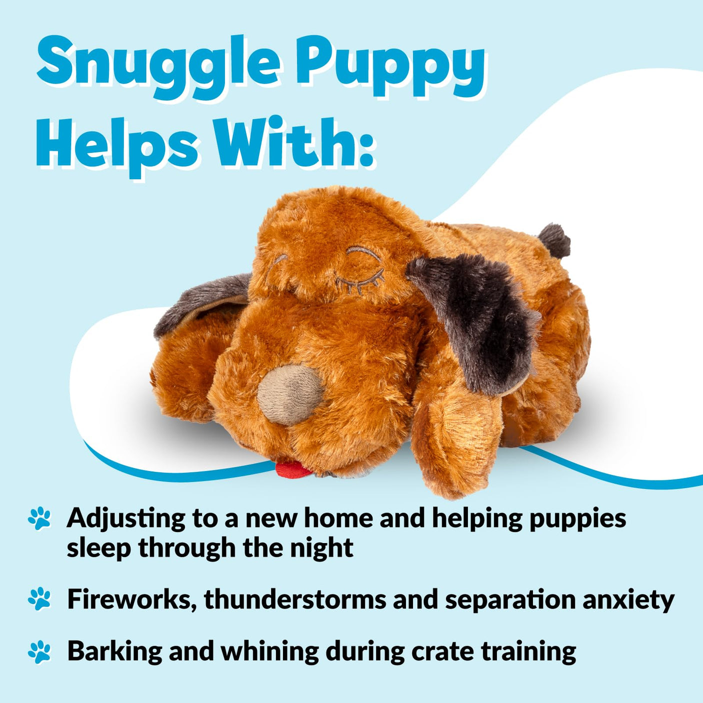 Original Snuggle Puppy Heartbeat Stuffed Dog Toy. Puppy Toy for Anxiety Relief, Calming Aid, and Comfort Toy for Behavioral Training in Golden