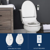 Bio Bidet BB2000 Bliss Electric Bidet Toilet Seat, Warm Water with Air Dryer, Heated Seat with Sensor and Slow Close Lid, Night Light, Remote Control, Elongated, White