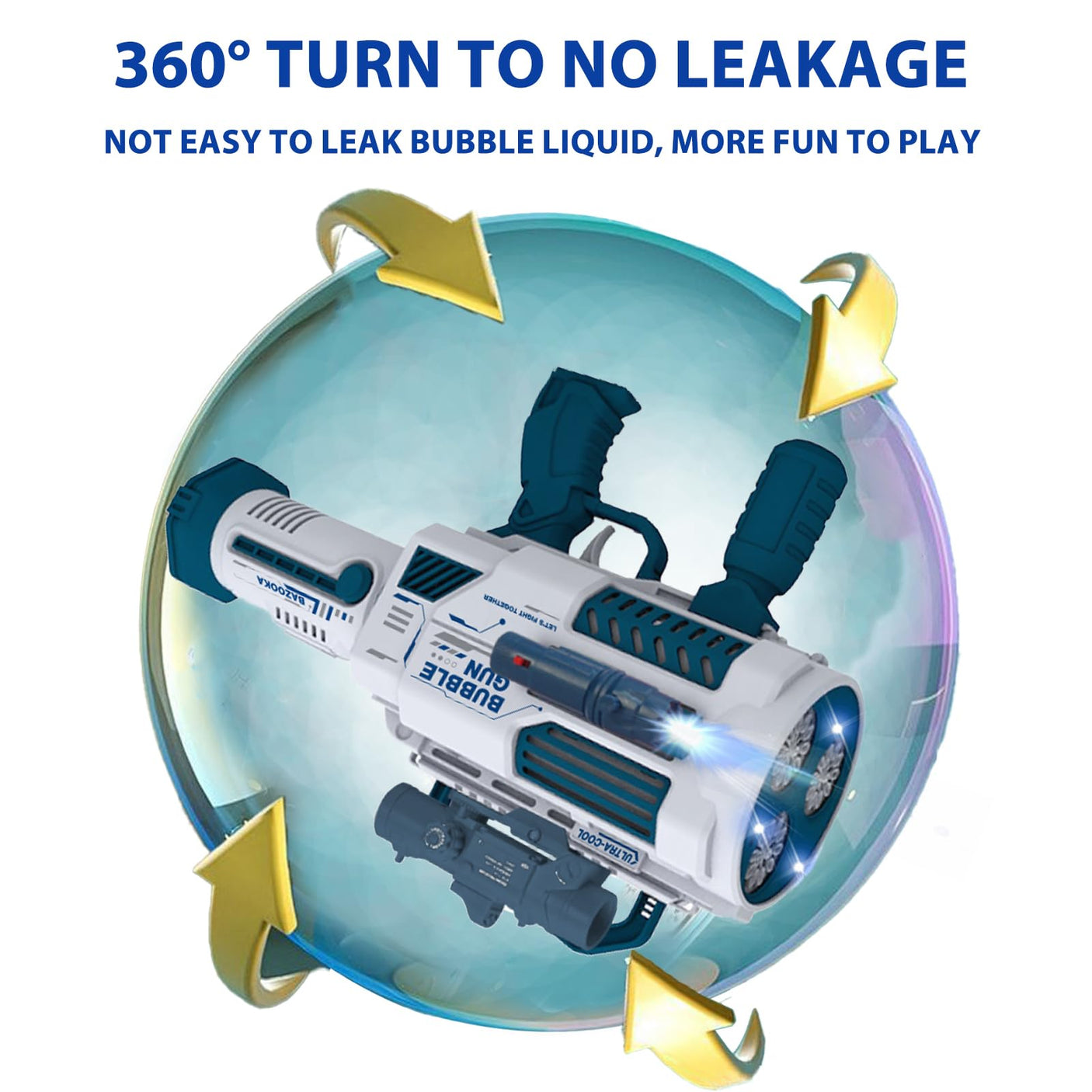 Automatic Gatling Bubble Gun,That Produces Thousands of Bubbles per Minute, Suitable for Children and Adults and Perfect for Indoor and Outdoor Birthday Parties for Girl Boy