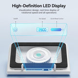 llano RGB Laptop Cooling Pad, Gaming Laptop Cooler with Powerful Turbofan, Fast Cooling Laptop 15.6-21in, Adjustable Speed, Touch Control, LCD Screen