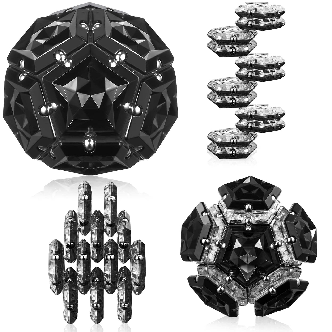 Magnetic Fidget Sphere Stress Relief Toys for Adults Kids, Anxiety Sensory Fidget Toys with Strong Neodymium Magnets, Desk ADHD Focus Tool Gift for Men Women (2.67'' Travel-Safe Toy Ball)