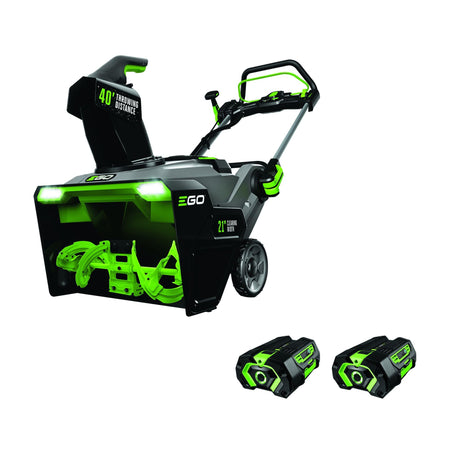 EGO POWER+ 24" Electric Snow Blower, Cordless Self-Propelled 2-Stage, Includes (2) 56 V 7.5Ah Batteries and Dual Port Charger - SNT2405