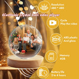 Memory Sphere Lamp - Memory Orb Video Crystal Ball,Ultrasound Baby Heartbeat, Or Family Moments Keepsake USB Rechargeable Led Glass Memory Sphere Gift (White)