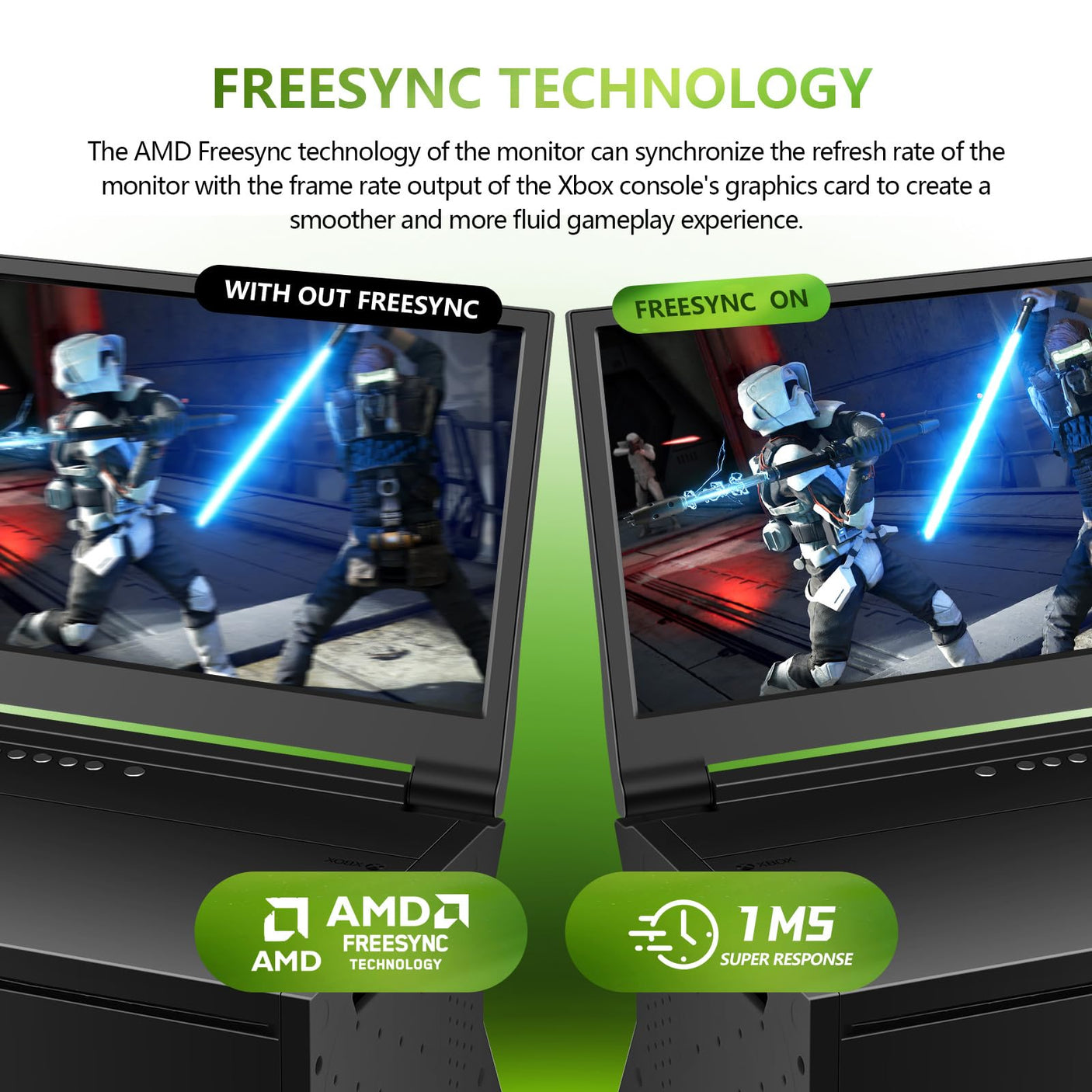 G-STORY 14‘’ Portable Monitor for Xbox Series X 4K Portable Gaming Monitor IPS Screen for Xbox Series X（not Included） with Two HDMI, HDR, Freesync Game Mode Travel (14“&4K for Xbox Series X)