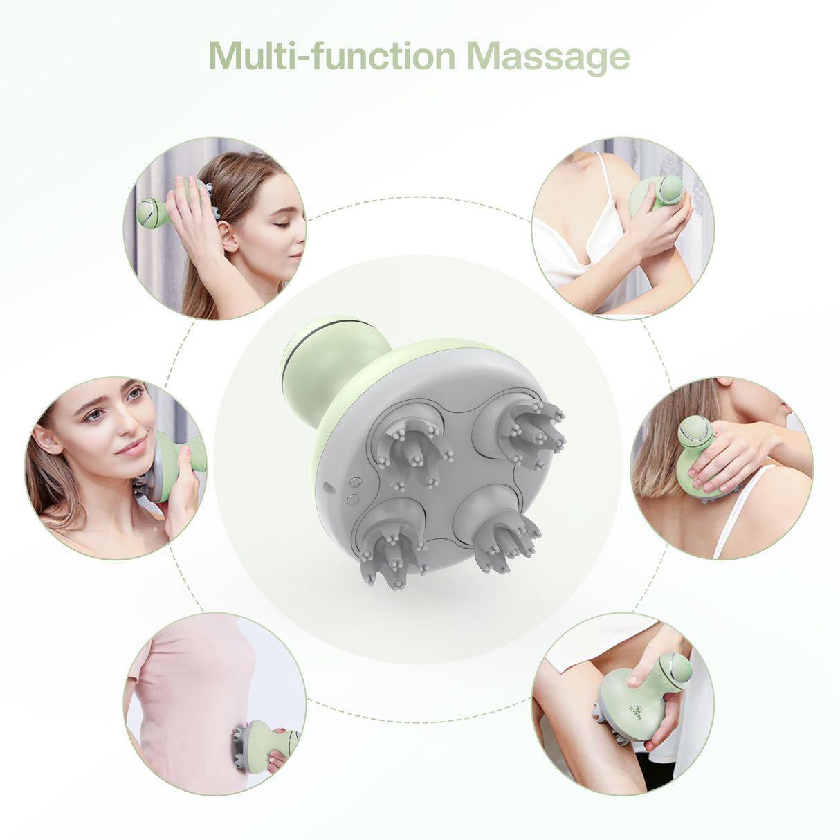 COMFIER Electric Cordless Hair Scalp Massager with Kneading 84 Massage Nodes, Handheld Portable Head Scratcher Massager for Hair Growth, Deep Clean and Stress Relax, Gifts for Men Dad
