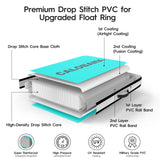 Round Floating Ring Inflatable Water Hammock Heavy Duty River Floats Lake Raft for Adults Tanning Pool Lounger Float Island Platform Pad Mat for Party