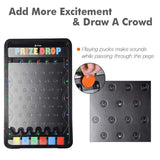 WinSpin 30" Prize Drop Board Foldable Stand Disk Drop Board Game Customizable 6 Slots with 10 Pucks for Carnival Tradeshow Party, (19"x30")