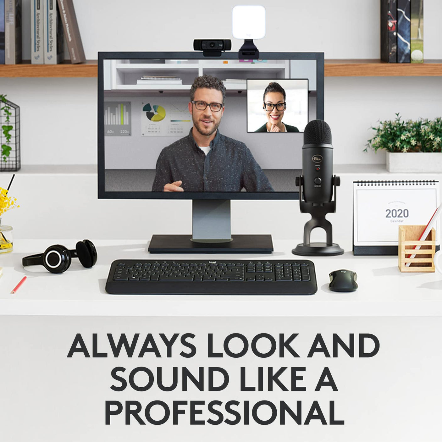 Logitech for Creators Blue Yeti USB Microphone for Gaming, Streaming, Podcasting, Twitch, YouTube, Discord, Recording for PC and Mac, 4 Polar Patterns, Studio Quality Sound, Plug & Play-Blackout