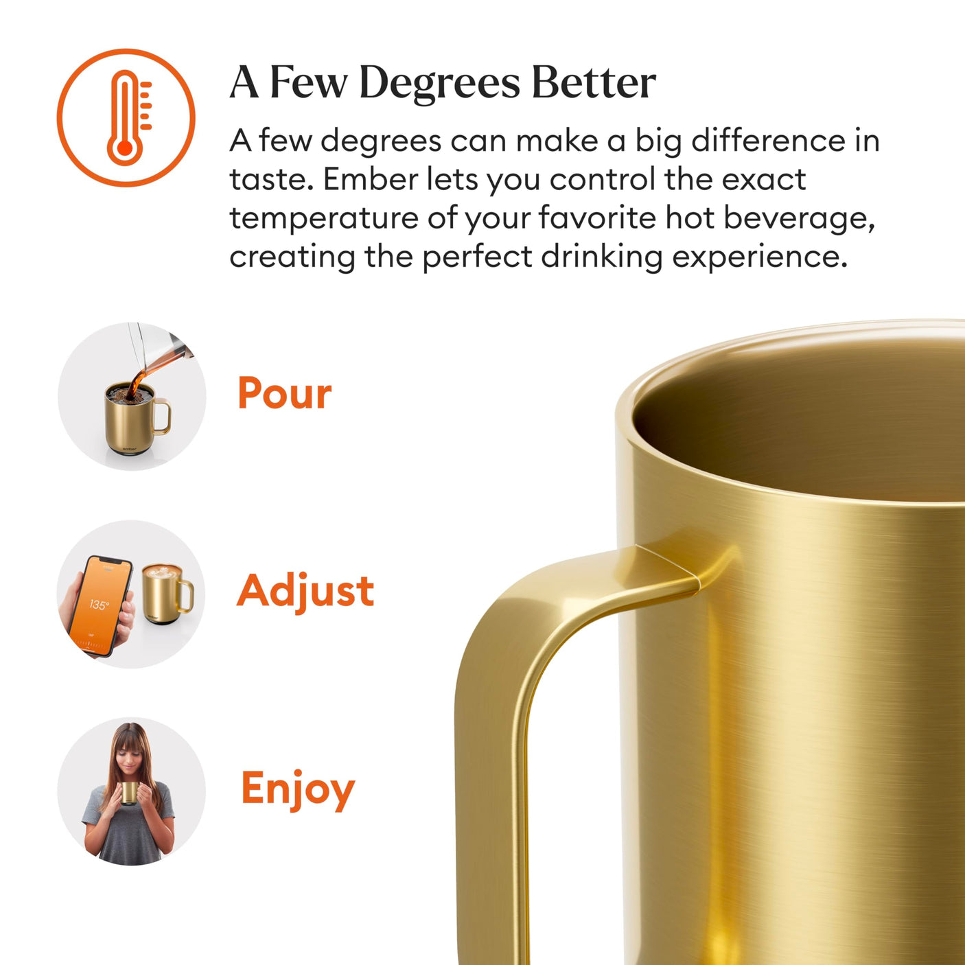 Ember Temperature Control Smart Mug 2, 14 Oz, App-Controlled Heated Coffee Mug with 80 Min Battery Life and Improved Design, White