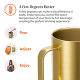 Ember Temperature Control Smart Mug 2, 14 Oz, App-Controlled Heated Coffee Mug with 80 Min Battery Life and Improved Design, White