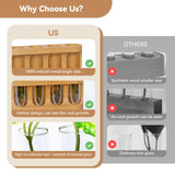 Plant Propagation Station with Wooden Stand, Gardening Gifts for Mom Women Plant Lovers, 9-Level Dimmable LED Light 4 Glass Test Tubes Vases for Hydroponic Plants - Desktop Terrarium for Desk Decor