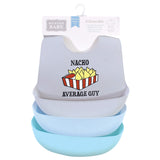 Hudson Baby Unisex Baby Silicone Bibs, Perfect Gentlemen, One Size