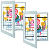 Golden State Art, 10x12.5 Kids Art Frames, Front-Opening Picture Frame Great for Kids Drawings, Artworks, Children Art Projects, Schoolwork, Home or Office (Walnut Set of 2)