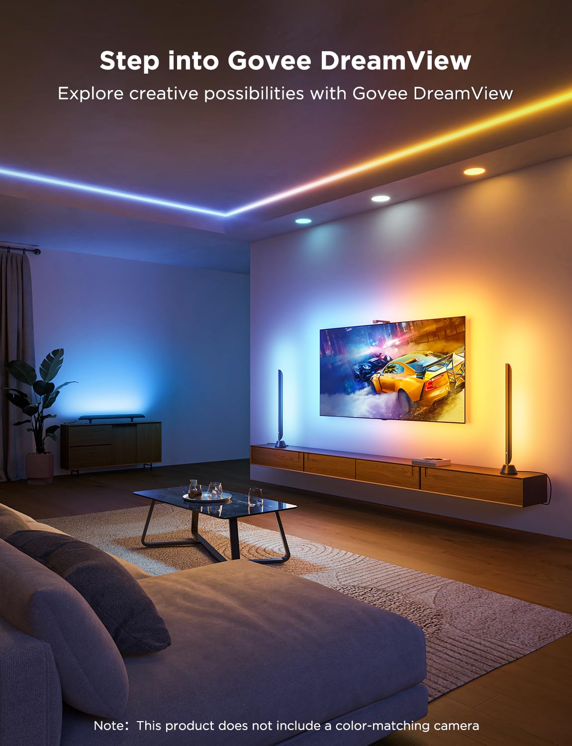 Govee Upgraded 31 Inch LED Light Bar with Scene and Music Modes, RGBIC WiFi Light with Multiple Placement Options Suitable for 55-70 inch TVs, Voice and App Control, 1 Pack