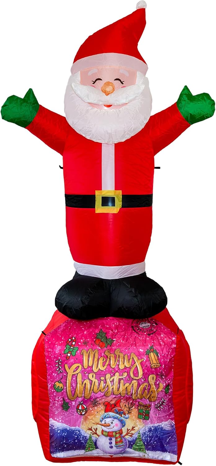 Inflatable 4-in-1 Holiday Yard Decoration – Easter, Halloween, Thanksgiving & Christmas with LED Lights, Built-in Blower, Compact Storage | Indoor & Outdoor Use, UL Certified