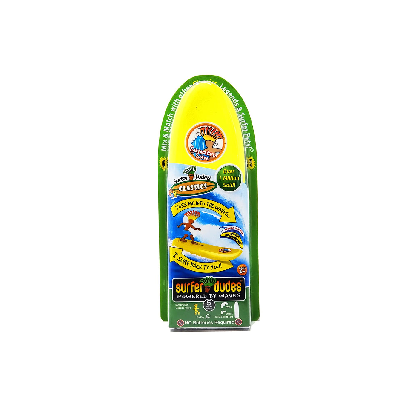 Surfer Dudes Classics Wave Powered Mini-Surfer and Surfboard Toy - J-Bay Jack