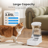 Gardner Pet Automatic Dog Water Dispenser Gravity Stainless Steel Water Waterer Feeder, 100% BPA-Free Large Capacity Water Feeding Bowls for Medium & Large-Sized Dogs Cats Other Pets -(1 Gallon)