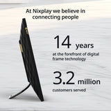 Nixplay Digital Picture Frame [AI-Enhanced] Stunning HD Touch Screen Display | Perfect Digital Picture Frame for Gifting | Auto-Rotation Feature, Securely Share Photos/Videos via Email or App | 10.1"