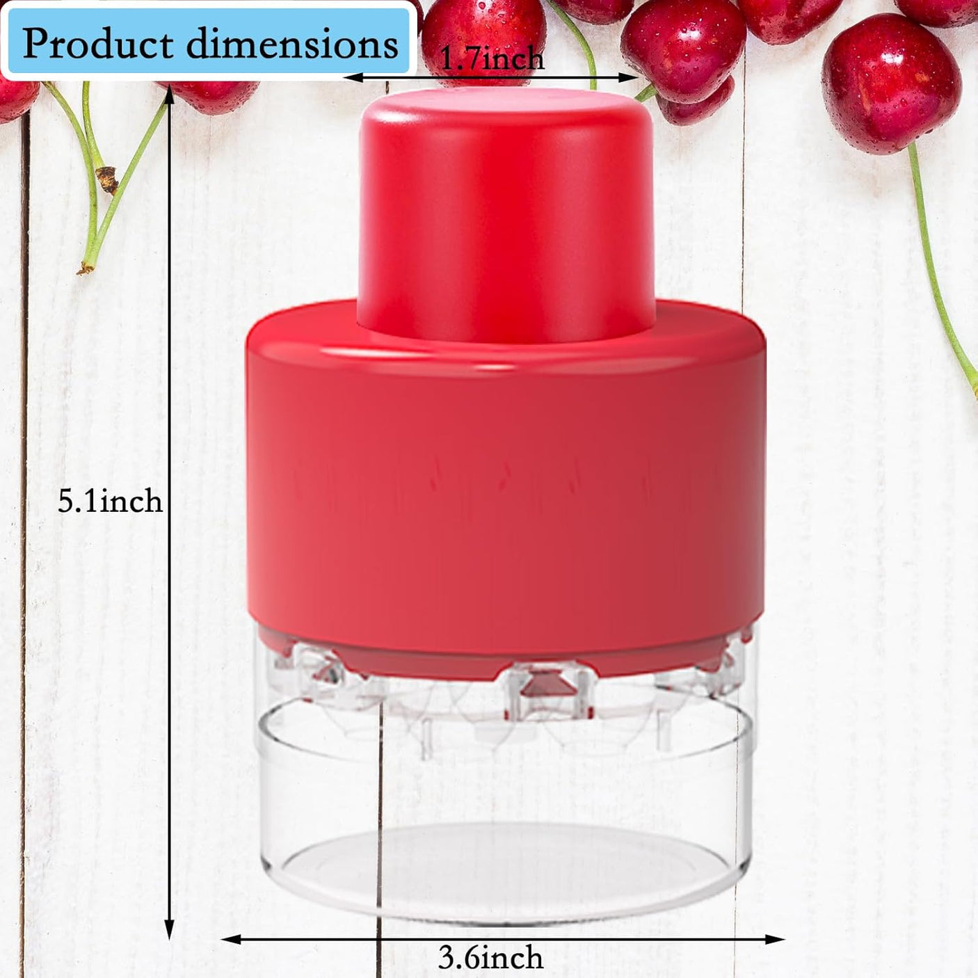 Cherry Pitter, Stainless Steel Olive and Cherries Pitters Corer Tool with Space-Saving Lock Design, Multi-Function Fruit Pit Remover for Cherry Jam (Black)