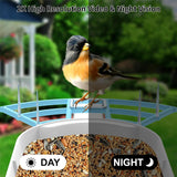 Bird Feeder with Camera,AI Identify Birds Species,Smart Birds Camera with Solar Powered,Auto Record 2K Birds Video in Backyard,Instant Notifications,Ideal Gifts for Family and Bird Lovers,Navy Blue