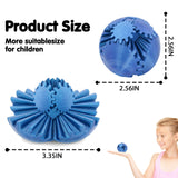 Gear Ball 3D Printed Cube Fidget Toy,Gear Sphere Fidget Toys,Sensory Toys for Stress and Anxiety Relief, Desk Toy Fidget Spinners,Stocking Stuffers for Adults & Kids Gift(Blue Green, 3.1 Inch)