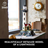LEGO Ideas Motorized Lighthouse 21335 Adult Model Building Kit, Complete with Rotating Lights, Quaint Cottage and a Mysterious Cave, Creative Gift Idea