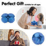 Gear Ball 3D Printed Cube Fidget Toy,Gear Sphere Fidget Toys,Sensory Toys for Stress and Anxiety Relief, Desk Toy Fidget Spinners,Stocking Stuffers for Adults & Kids Gift(Blue Green, 3.1 Inch)