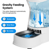 Gardner Pet Automatic Dog Water Dispenser Gravity Stainless Steel Water Waterer Feeder, 100% BPA-Free Large Capacity Water Feeding Bowls for Medium & Large-Sized Dogs Cats Other Pets -(1 Gallon)