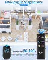 Esky Key Finder Locator with Sound, Stick-on TV Remote Control Finder, Item Locator Tags with 85dB Noise Sound 6 Receivers, Wallet Tracker Key Finders for Finding Keys, Remote Gift Idea