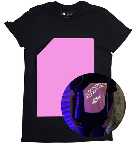 Illuminated Apparel Original Interactive Glow in The Dark T-Shirt - Fun for Birthday Parties & Festivals