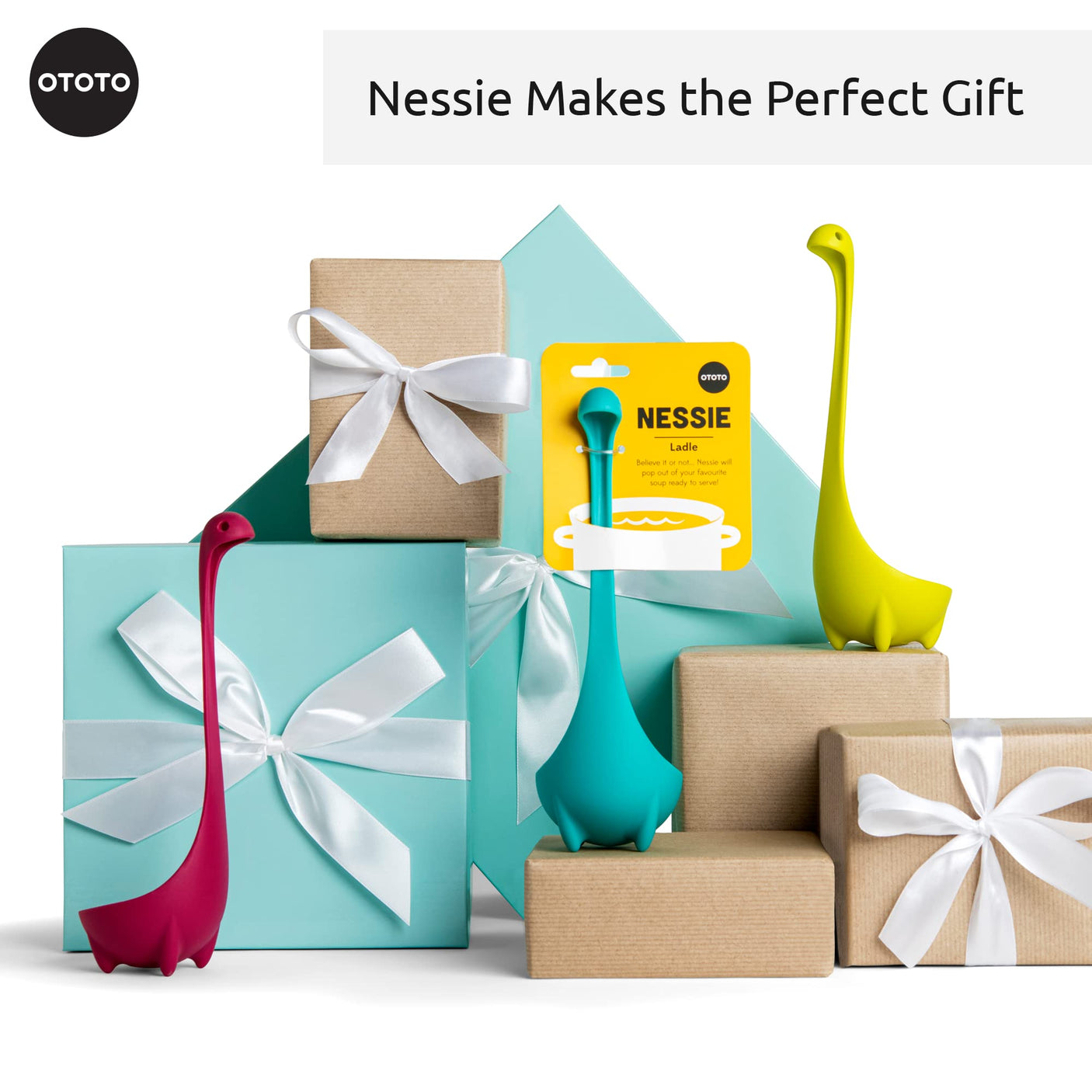 OTOTO The Original Nessie Ladle - Soup Ladle, Cute Gifts, Funny Kitchen Gadgets, Loch Ness design, Cooking Gifts for Mom - Cute and Practical Kitchen Utensils - Unique Gifts for Women