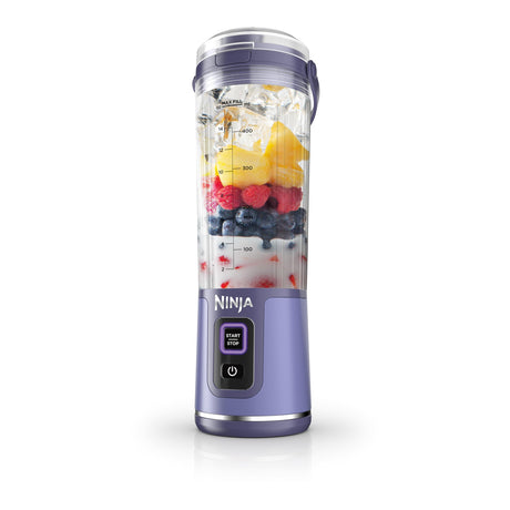 Ninja BC155PS Blast Two-Pack Portable Blender, Cordless, 18oz. Vessel, Personal Blender-for Shakes & Smoothies, BPA Free, Leakproof-Lid & Sip Spout, Rechargeable, Dishwasher Safe Parts, Peach & Stone