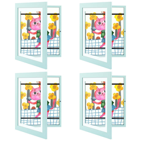 Golden State Art, 10x12.5 Kids Art Frames, Front-Opening Picture Frame Great for Kids Drawings, Artworks, Children Art Projects, Schoolwork, Home or Office (Walnut Set of 2)