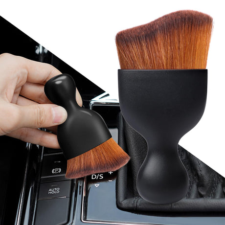 Ouzorp Car Interior Dust Brush, Car Detailing Brush, Soft Bristles Detailing Brush Dusting Tool for Automotive Dashboard, Air Conditioner Vents, Leather, Computer,Scratch Free