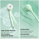 Electric Body Brush Back Scrubber for Shower, Waterproof Long Dual Handle Power Body Scrubber with 3 Heads, Rechargeable Bath Brush & 2 Speeds, for Cleansing, Exfoliating and Massaging Skin