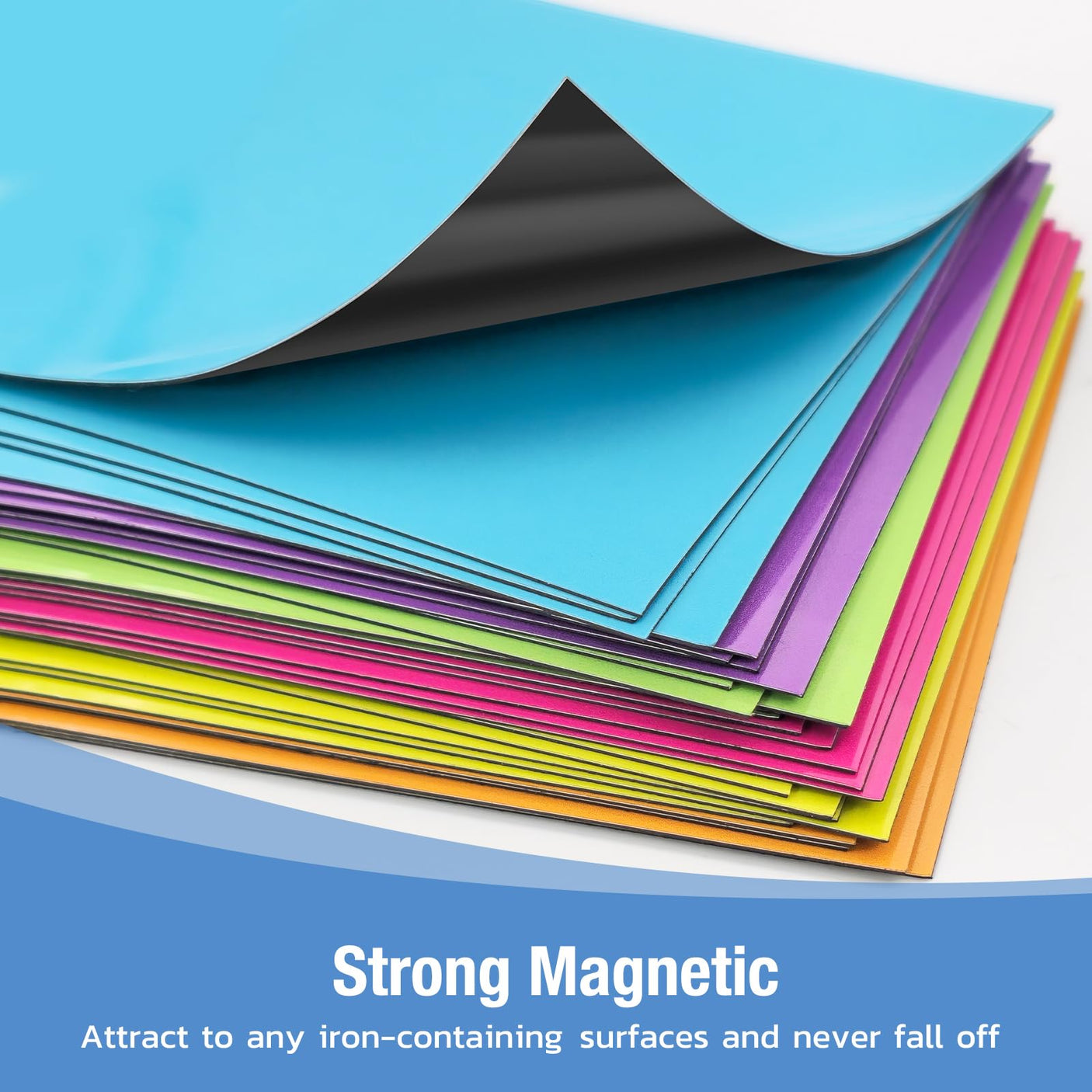 HOMiDEK Reusable Magnetic Sticky Notes, (30 Pack, 3x3 in) Dry Erase Magnets Magnetic Labels with Marker, Easy to Post Notes for Whiteboard, Fridge, Locker, Cabinet, Door - Office & Classroom Supplies