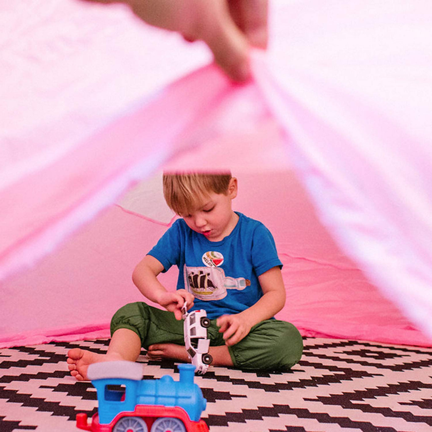 The Original Patented AirFort - Build A Fort in 30 Seconds, Inflatable Fort for Kids, Play Tent for 3-14 Years, A Playhouse Where Imagination Runs Wild, Fan not Included (Starry Night)