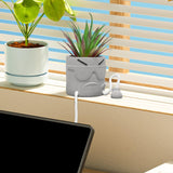 Zerzsy 3pcs Creative Artificial Succulents with Gray Flower Pots, Mini Potted Succulents for Home Office Desk Decor and Gift Choice