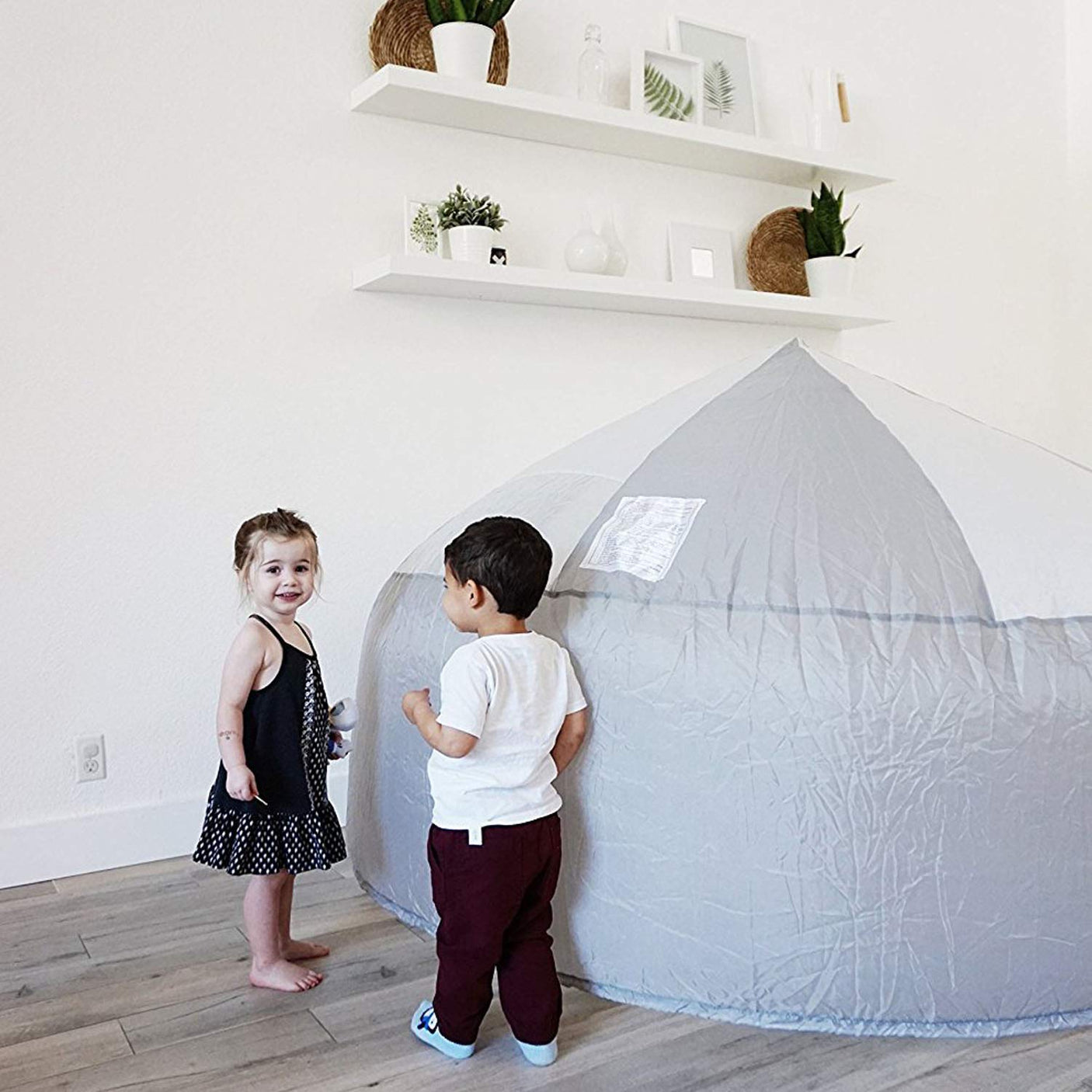 The Original Patented AirFort - Build A Fort in 30 Seconds, Inflatable Fort for Kids, Play Tent for 3-14 Years, A Playhouse Where Imagination Runs Wild, Fan not Included (Starry Night)