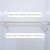 BOONA - The Original Tandem Shower | As Seen On Shark Tank | Double Shower Head for Couples, High Pressure Dual Shower Heads (One Showerhead, Midnight Black)